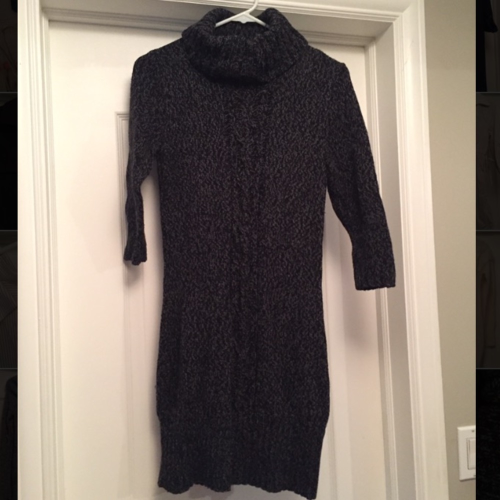 Old Navy Gray Cable Knit Sweater Dress